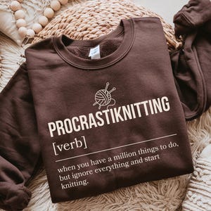 Funny Knitting tShirt Knitting Definition Hoodie Crochet Gift for Knitters Sweatshirt Yarn Graphic tee Knitting Lover Gifts for Grandparents image 1