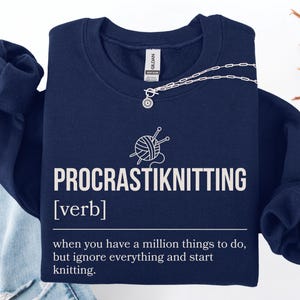 Funny Knitting tShirt Knitting Definition Hoodie Crochet Gift for Knitters Sweatshirt Yarn Graphic tee Knitting Lover Gifts for Grandparents image 6