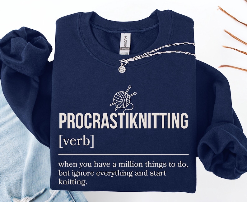 Funny Knitting tShirt Knitting Definition Hoodie Crochet Gift for Knitters Sweatshirt Yarn Graphic tee Knitting Lover Gifts for Grandparents image 6