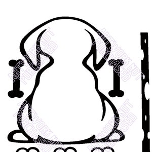 DIY Printable svg cut file | RESIZABLE to your needs | Wagging Dog Tail for car rear window wiper blade | Instant Digital File Download SVG