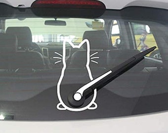 DIY Printable svg cut file | RESIZABLE to your needs | Wagging Cat Tail for car rear window wiper blade | Instant Digital File Download SVG