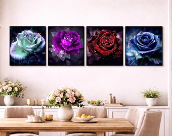 5D Diamond Rose Painting Kit: DIY Home Wall Art (11.8x11.8in)