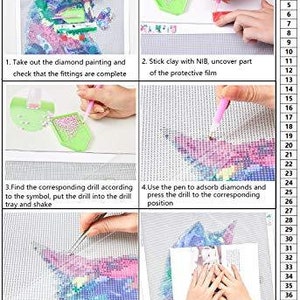 Colorful Roses Diy 5d Diamond Painting Full Drill Round Rhinestone ...