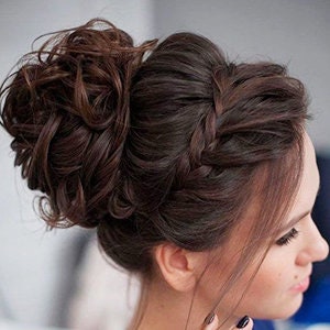 100% Brazilian Human Hair Messy Bun Chignon Extensions Scrunchy Updo Soft and Comfortable to wear Has long life Choice of colors at checkout