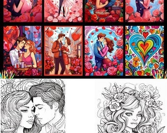 Indulge in Love A Valentine’s Day Coloring Journey for Adults 350 Valentine's Day Coloring Pages for a Romantic Escape
