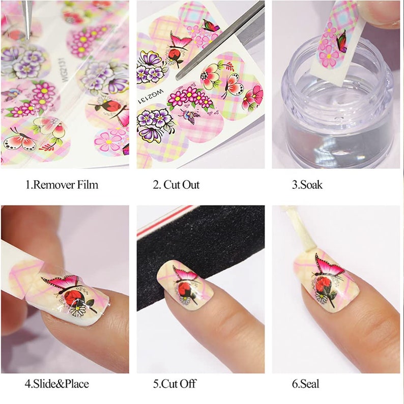 25 Sheets Nail Art Water Slide Anime Skull Bone Halloween Nail - Etsy