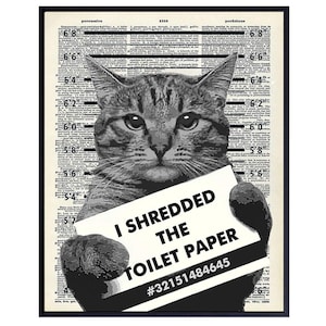 Foto van Cyperse gevangene Ik heb het toiletpapier versnipperd DIY afdrukbare AANPASBAAR lees de volledige aanbieding vóór aankoop Direct digitaal bestand downloaden