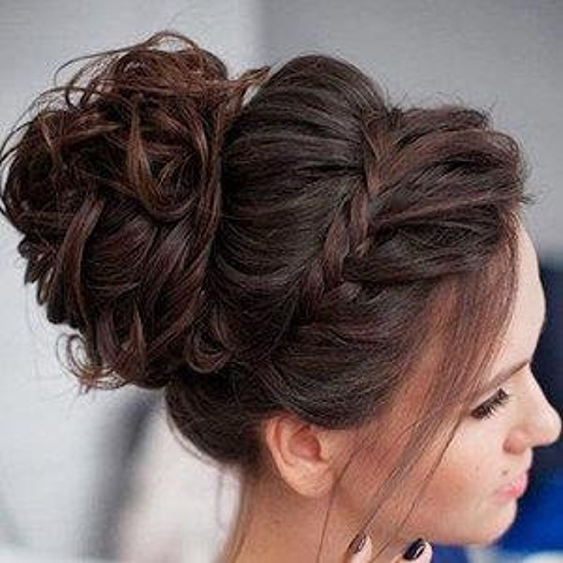100 Brazilian Human Hair Curly Messy Bun Scrunchie Updo Etsy