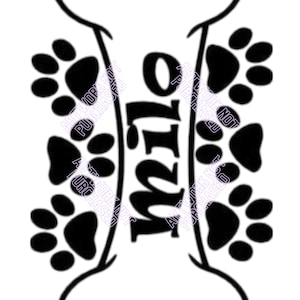 DIY Printable Cut File | RESIZABLE to your needs | Customizable Cut File Dog Bone (add your pets name) | Instant Digital File Download PNG