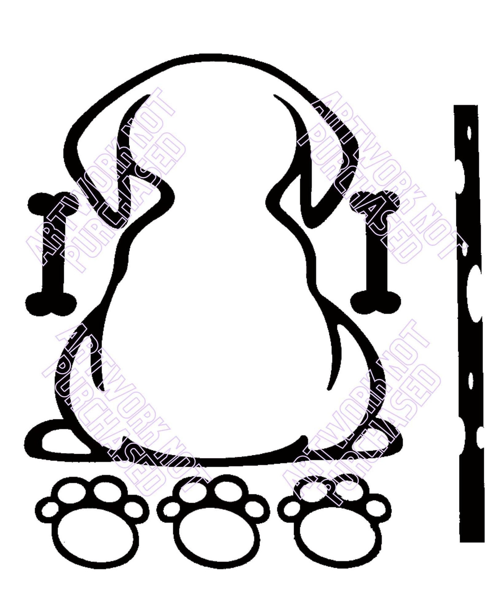 Wagging Dog Tail SVG: Car Rear Window Wiper Decal (digital Download) - Etsy