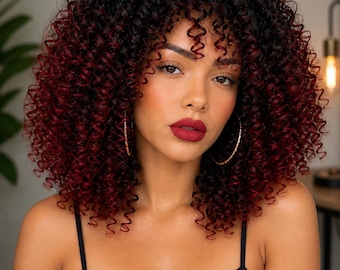 Curly Synthetic Wig: Heat Friendly Fibers, Natural Volume, Adjustable Cap, Lightweight Comfort