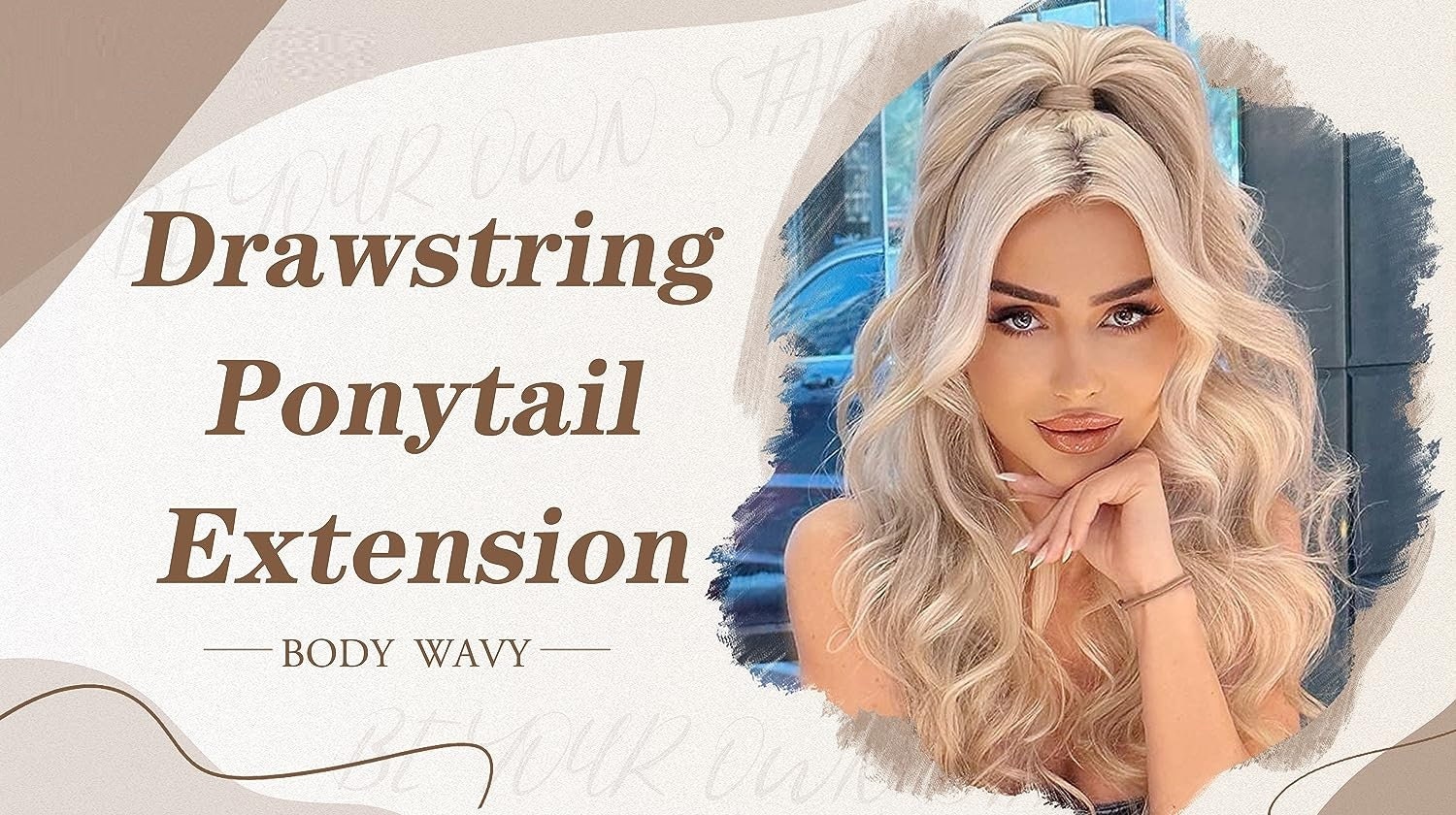 Drawstring Ponytail Extension 16 or 26 Inch Wavy Hairstyle Premium Heat Resistant Synthetic Fiber | Perfect for Cosplay, Party or Daily Wear