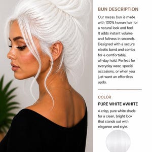 Messy Bun Hair Piece Scrunchie Adds Volume Washable Reusable Amazon.com : Juvabun Messy Bun Hair Piece – Salt & Pepper  main image 4