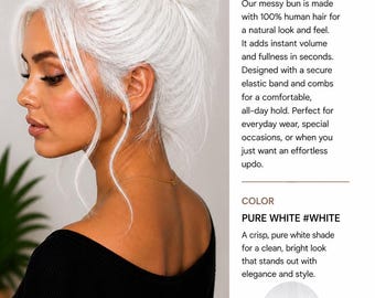 Human Hair Messy Bun Extension: Scrunchie Updo Volume Piece