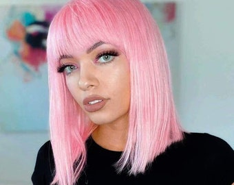 pink wig etsy