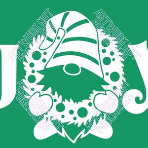 Diseños navideños con temática de gnomos y coronas de alegría. Archivos de descarga digital para todas sus necesidades de impresión navideña. PNG redimensionable, PDF rgb y cmky, SVG