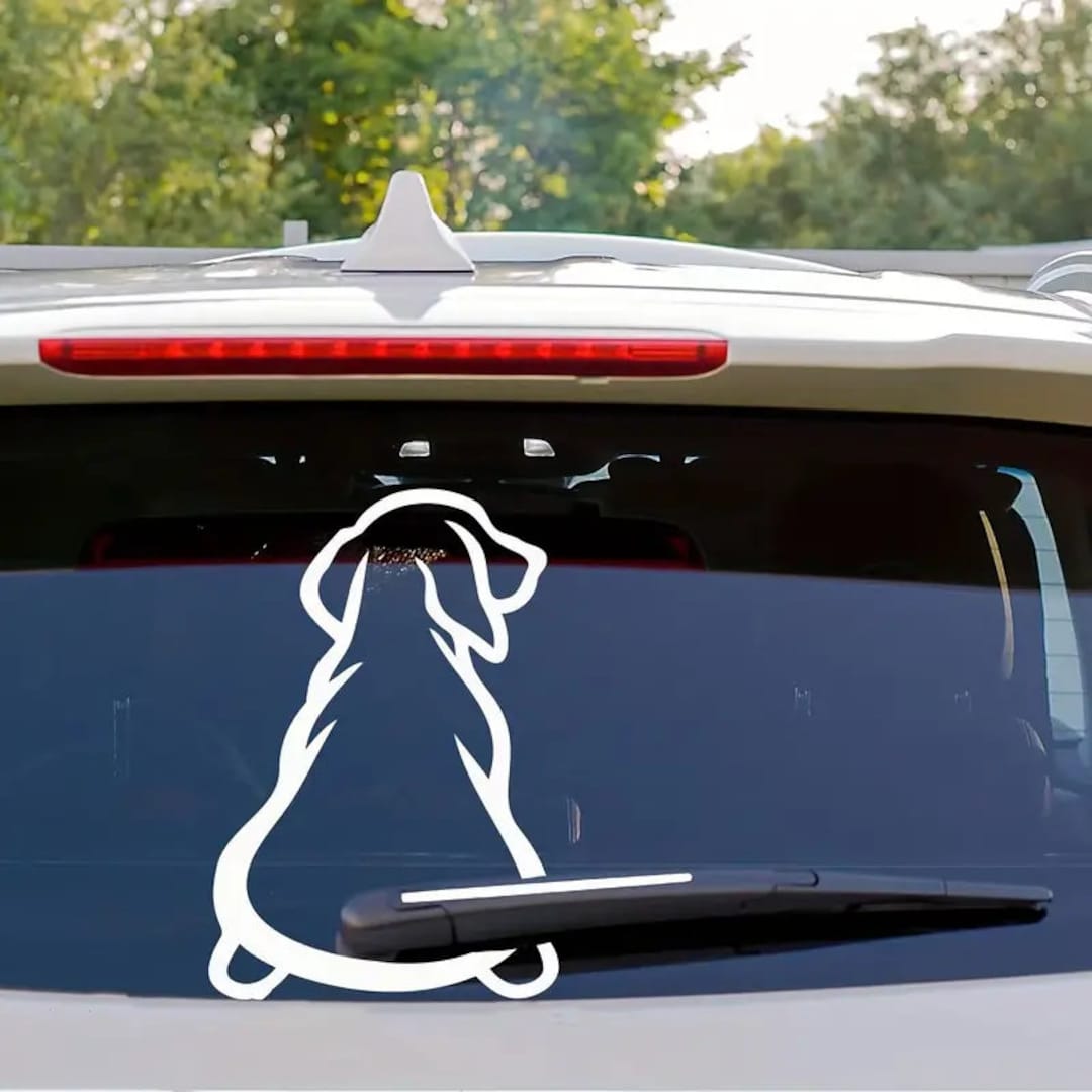 Wagging Dog Tail Car Decal: Rear Window Wiper Sticker - Etsy