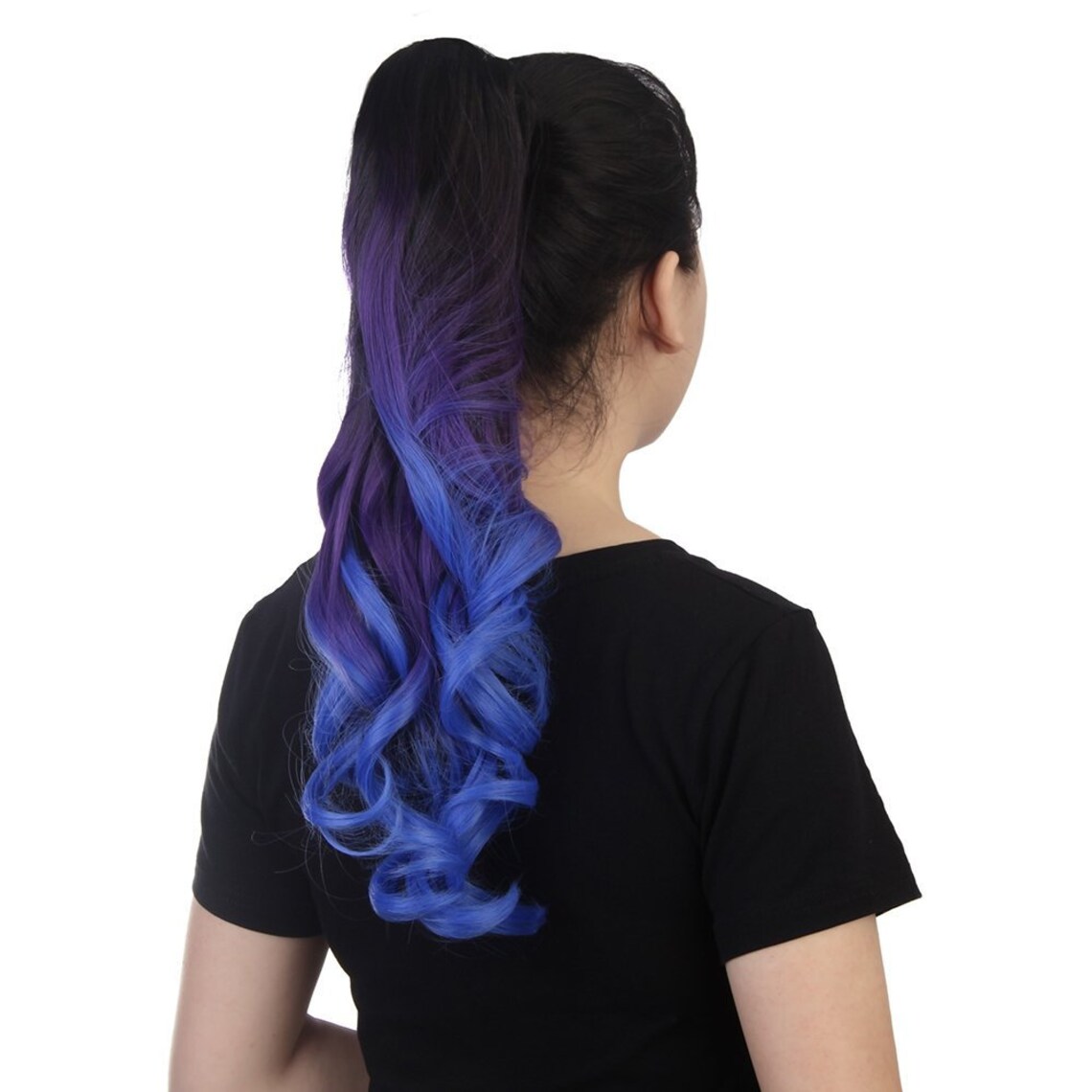 Trois couleurs synth tique boucle queue de cheval cheveux Trois couleurs synth tique boucle queue de cheval cheveux