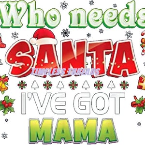 Citas imprimibles para Papá Noel / Ideas de diseño de camisetas feas / Impresión y enmarcado Lea la lista completa antes de comprar Descarga digital instantánea