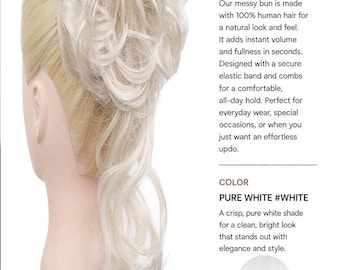 Human Hair Messy Bun Extension: Scrunchie Updo Volume Piece