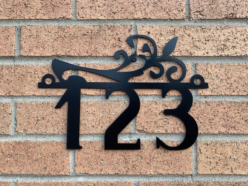 Decorative Address Plaque Custom Address Sign Metal House Etsy