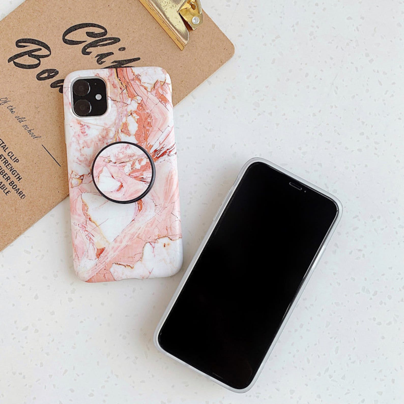 IPhone 12 Case Cover with Popsocket Marble Case for iPhone 12 Etsy