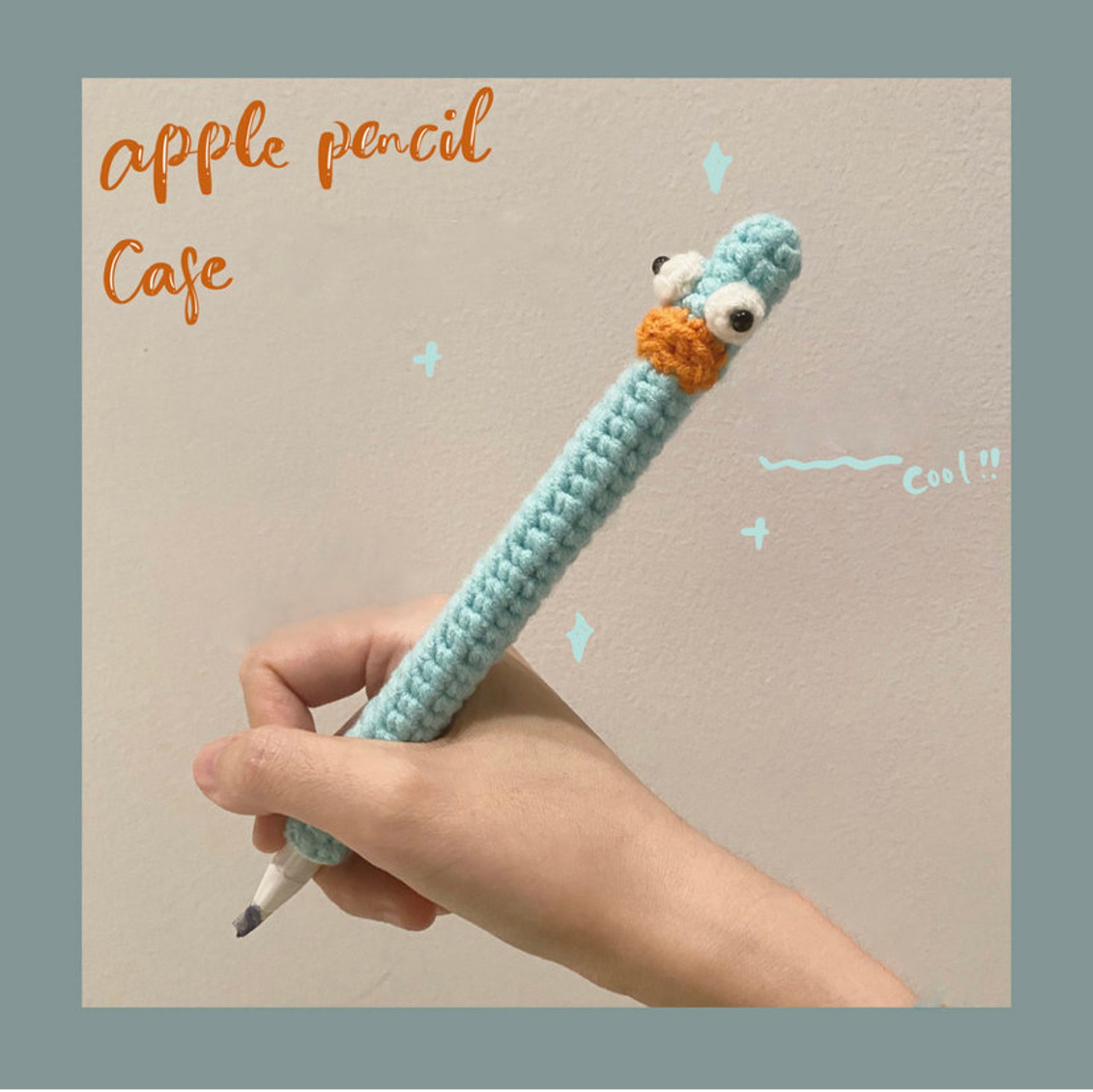 Apple Pencil Case Skin Cute Worms Design Apple Pencil Woolen Etsy
