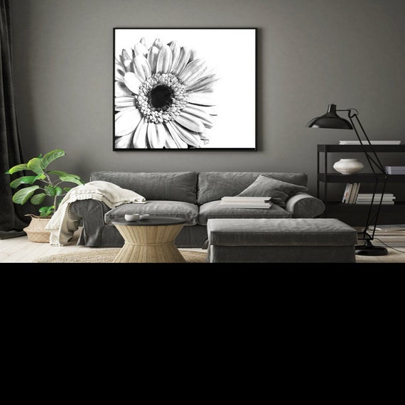 Framed Flower Wall Art Prints Living Room Decor Wall Decor Etsy