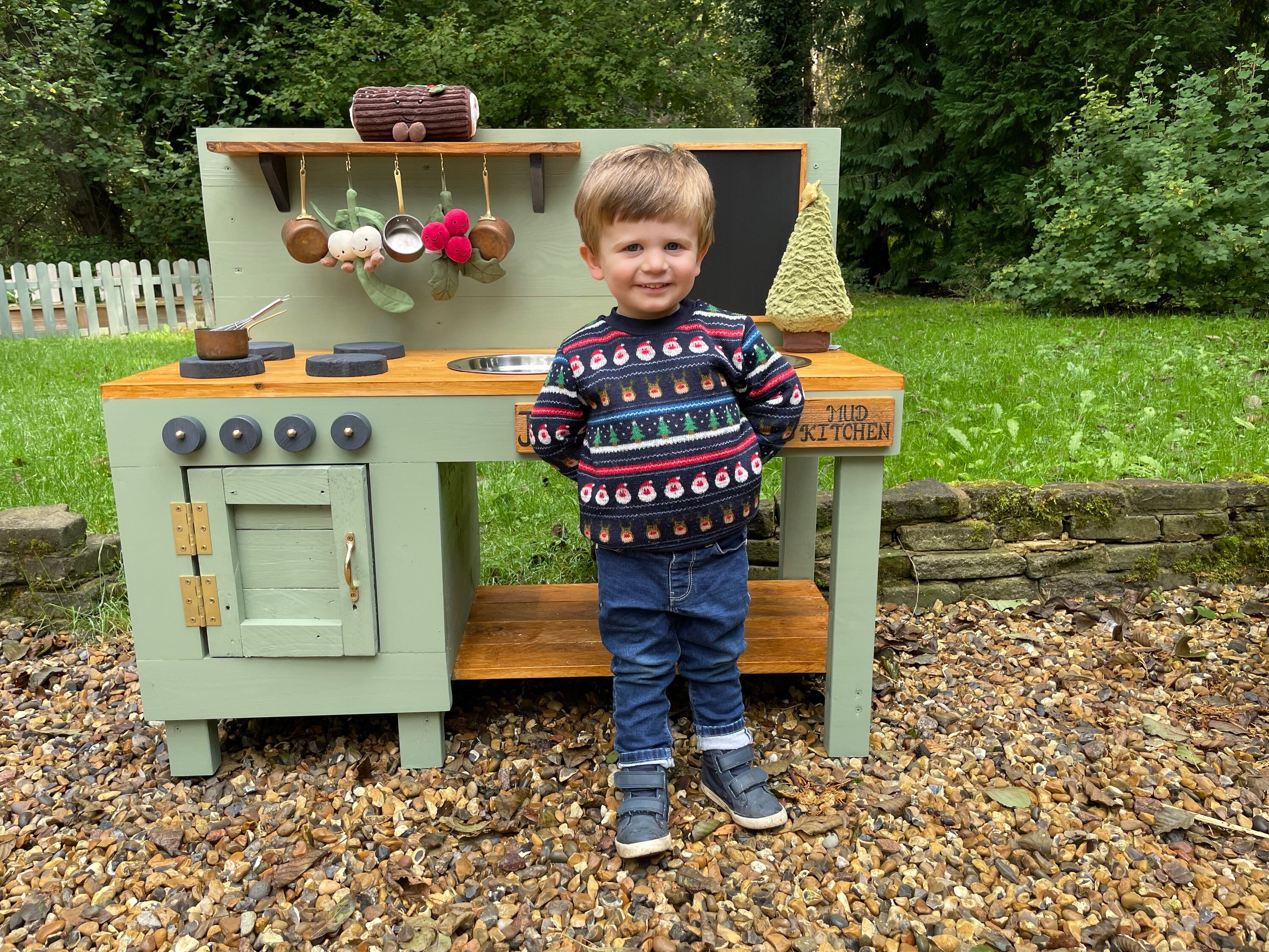 Personalised Mud Kitchen With Double Sink and Oven Etsy