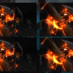 Pacote de cenas e sobreposições de transmissão animadas de terror de fogo Dark Reaper para Twitch Pacote completo