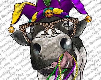 Mardi Gras Cow Png, Crawfish Png, Fleur de Lis Png, Sublimation Designs Download, Mardi Gras Png, Mardi Gras Sublimation, Louisiana Png