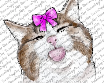 Watercolor Cat,Watercolor Cat Png, Sublimation Design Downloads, Watercolor Cat Sublimation Designs Downloads, Cat Png, Cat Png File