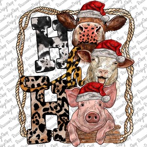 Farm Christmas png,Christmas Animals,Digital Download, Png, Merry Christmas, Christmas Png,Sublimation Designs Downloads, Farm Christmas Png