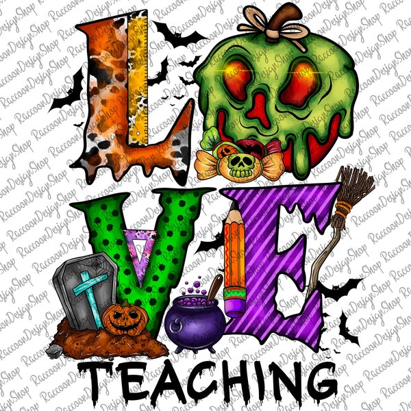 Halloween Teacher Png, Love HalloweenTeacher, Teacher Halloween Png, Halloween Teach Png, Halloween Gift For Teacher,Trick or Teach Png