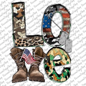Love Arm Png File, Veteran Png, Camouflage Pattern, Cowhide,Army Boots,American Flag,Digital Download,Love Veteran Sublimation Design