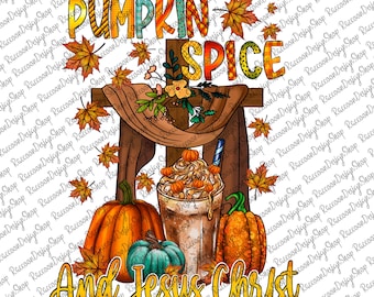 Pumpkin Spice And Jesus Christ, Leopard Png, Christian Png, Jesus Cross Png, Jesus PNG File, Digital download, Sublimation Designs Downloads