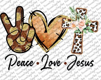 Download Peace Love Jesus Etsy