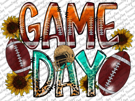 Game Day Football Png, Western, Football Png, Game Day Png, Football Design, Game Day Football Png, Digital Download, Sublimation Design