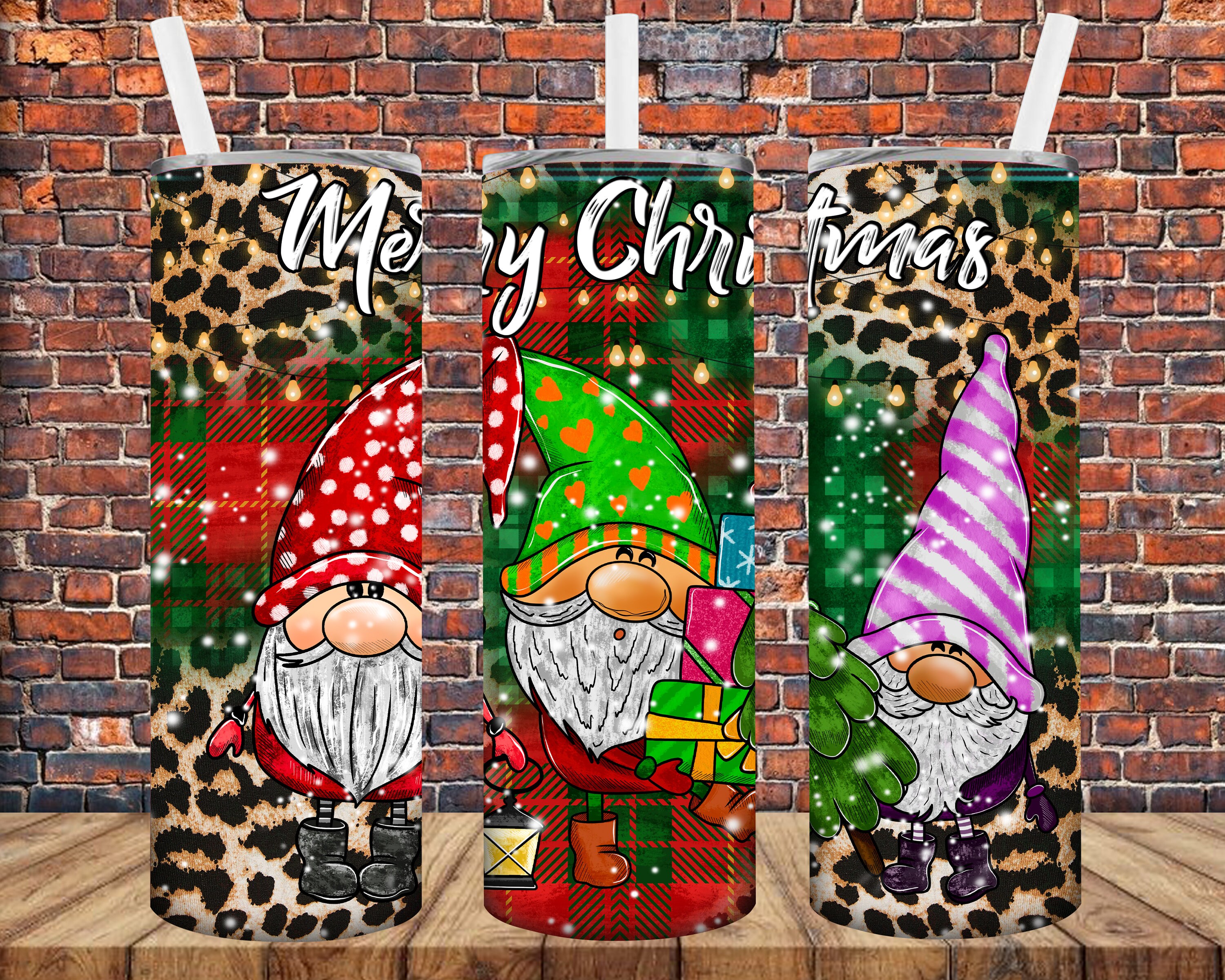 Christmas Candy Gnomes Tumbler, Gnome Tumbler, Gnome Skinny - Inspire Uplift