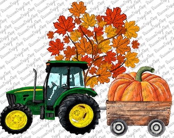 Fall Tractor Pumpkin PNG, Fall Tractor Digital Download, Tractor Sublimation Design,Sublimation Design,Pumpkin Sublimation Designs Downloads