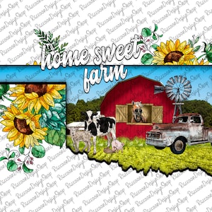 Home Sweet Farm Oklahoma Png, Oklahoma Png, Western,Sublimation File Clipart Graphic,Digital Download,Sublimation Designs Downloads,Oklahoma