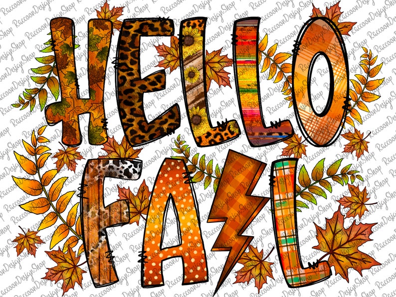 Hello Fall Png, Fall Sublimation Designs Downloads, Digital Download ...