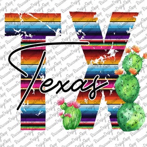 Serape de cactus de Texas, mapas de Texas en formato PNG, descarga instantánea, leopardo en formato PNG, descarga digital, descargas de diseños de sublimación, Texas Svg, estado de Texas