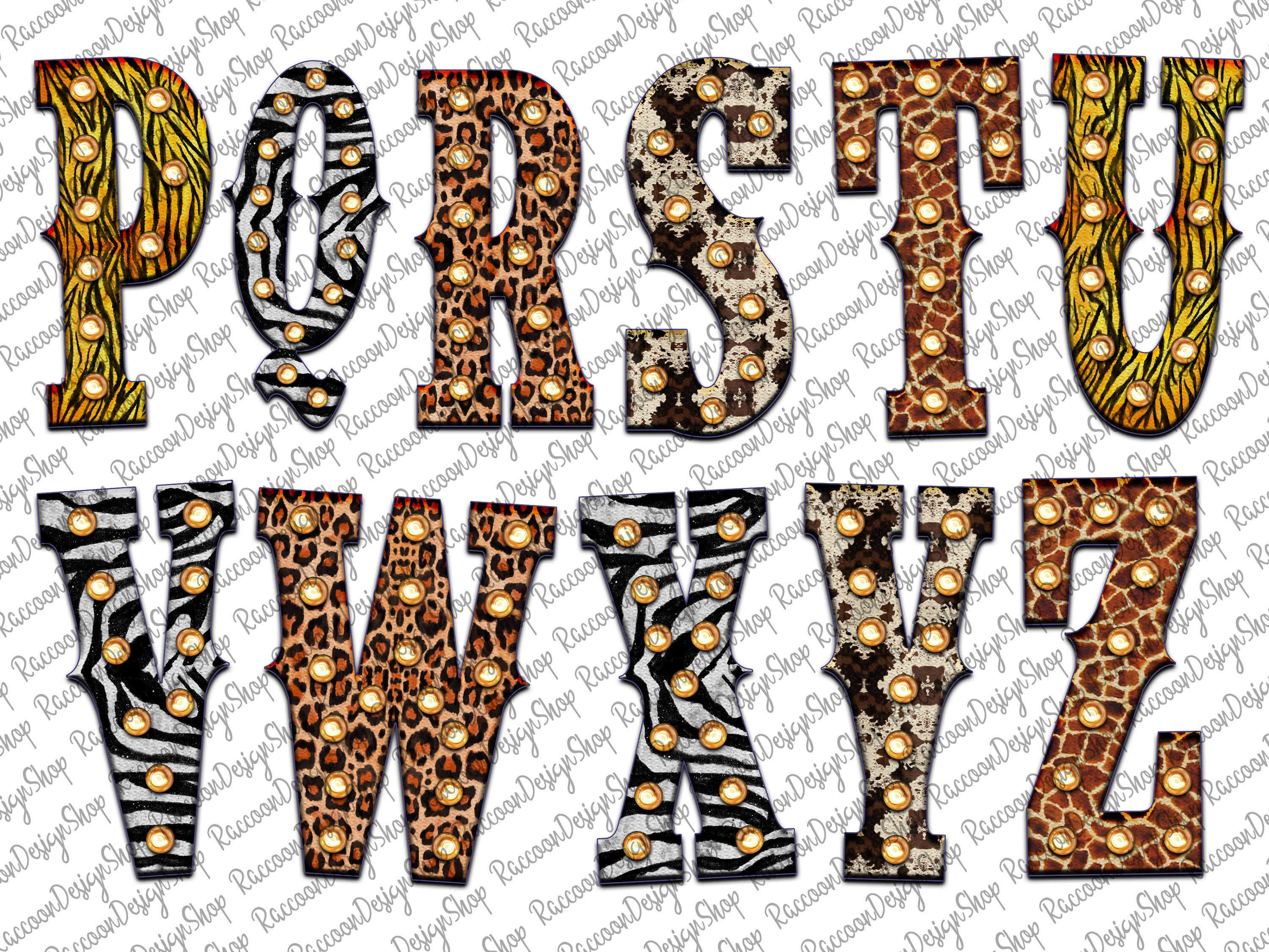 Printable Animal Print Letters