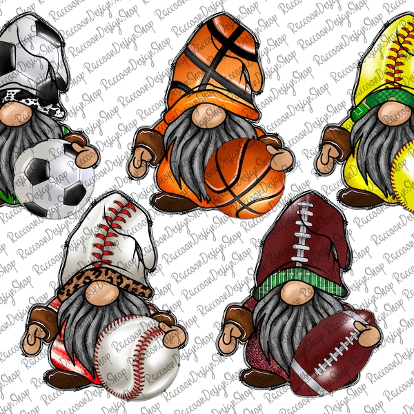 Sports Gnome Design,Basketball png,Sports Clipart,Transparent PNG file for sublimation,Football Png,Basketball Shirt Design,Sports Gnome png
