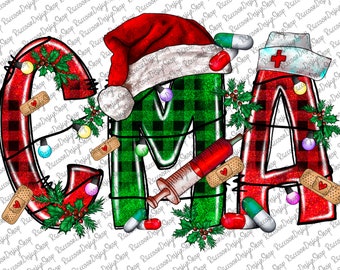 CMA Png, Nurse Christmas png, Merry Christmas, Nurse Png, Stethoscope Png,sublimation design,Christmas sublimation designs digital