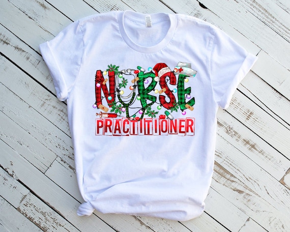Santa's Favorite Nurse Practitioner Christmas Red Plaid Xmas T-Shirt Santa's Favorite Nurse Practitioner Christmas Red Plaid Xmas T-Shirt
