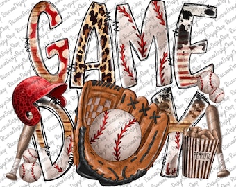 Game Day Baseball, Tis the Season Baseball,Baseball Mom,Baseball Clipart,Transparent PNG file for sublimation,Baseball Mama Png,Game Day png