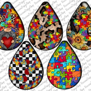 Silicone Pendants Mold Flexible Molds for Resin Jewelry Making Craft  Supplies Charm Mould Puzzle Piece, Circle, Teardrop, Rectangle 