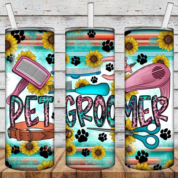 Pet Groomer Tumbler,Fur Stylist Tumbler,20oz Skinny Tumbler Sublimation Designs, Pet Tumbler Sublimation Designs,pet Groomer Png, Pet Png